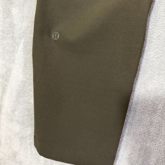 Lululemon On The Fly Crop Cropped Dark Olive Pants Women Size 6 Stretch Travel - Picture 2 of 8